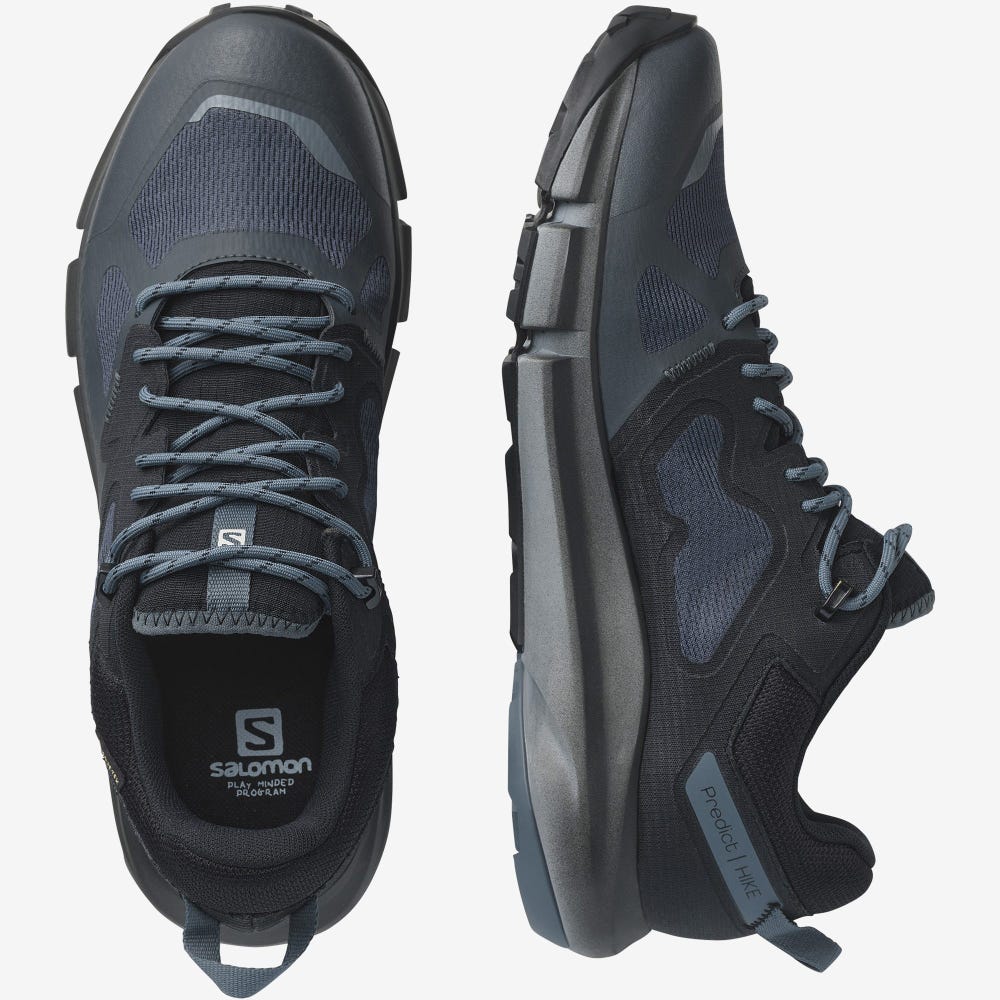 Men's Salomon PREDICT HIKE GORE-TEX Hiking Shoes Grey/Black | YUCH-21954