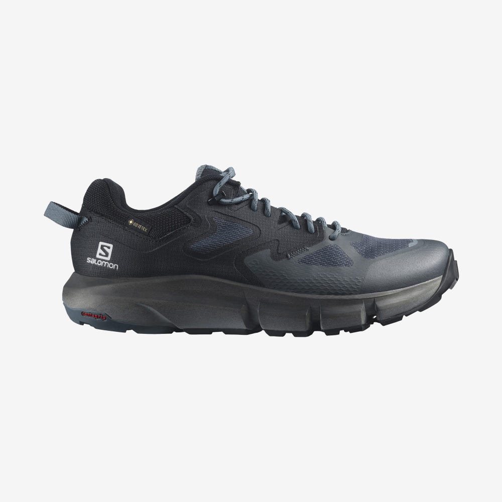 Men\'s Salomon PREDICT HIKE GORE-TEX Hiking Shoes Grey/Black | YUCH-21954
