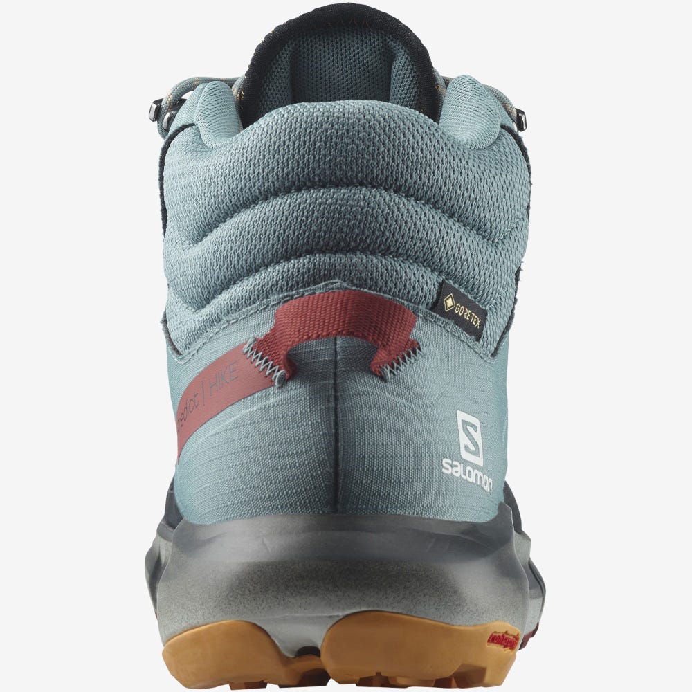 Men's Salomon PREDICT HIKE MID GORE-TEX Hiking Boots Black/Orange | XCPJ-67014