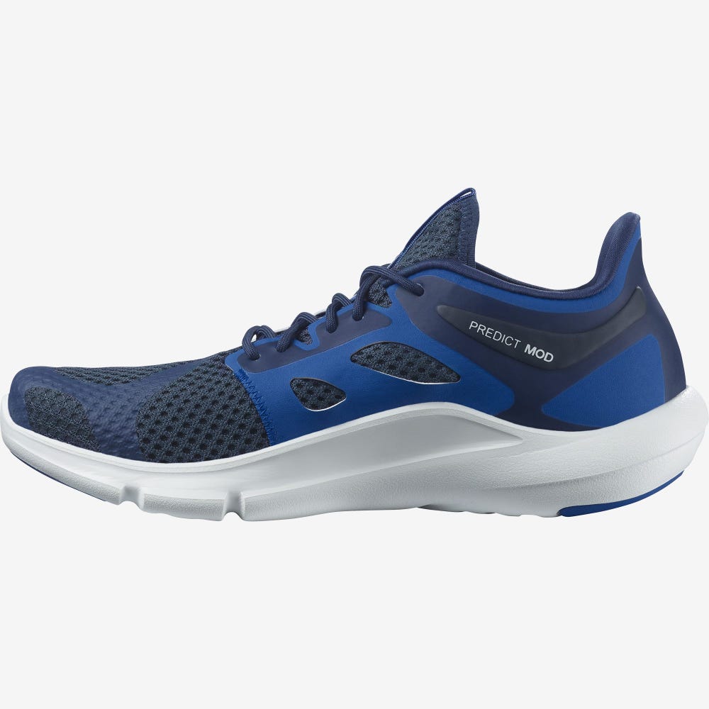 Men's Salomon PREDICT MOD Running Shoes Dark Blue/White | CUHT-59732
