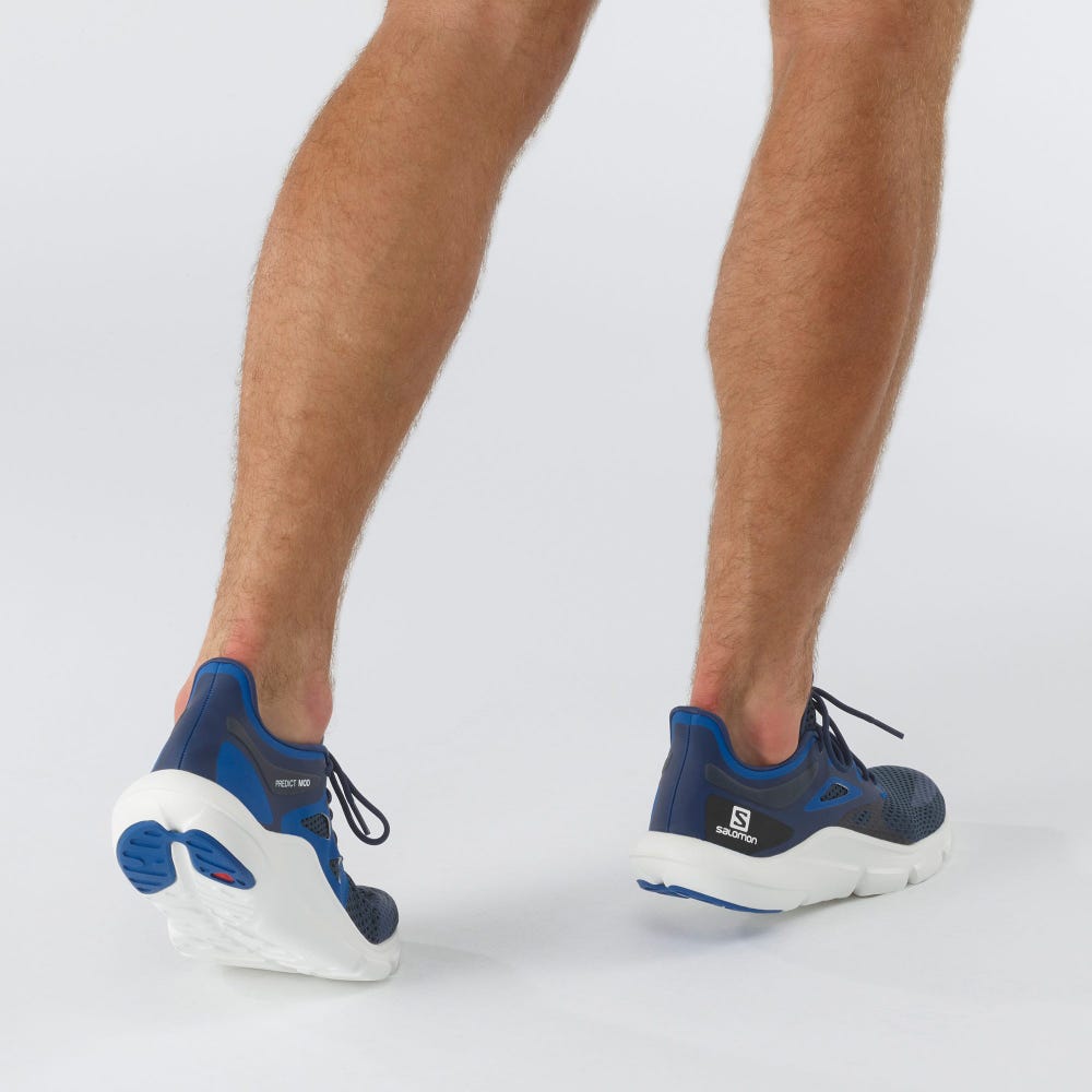 Men's Salomon PREDICT MOD Running Shoes Dark Blue/White | CUHT-59732