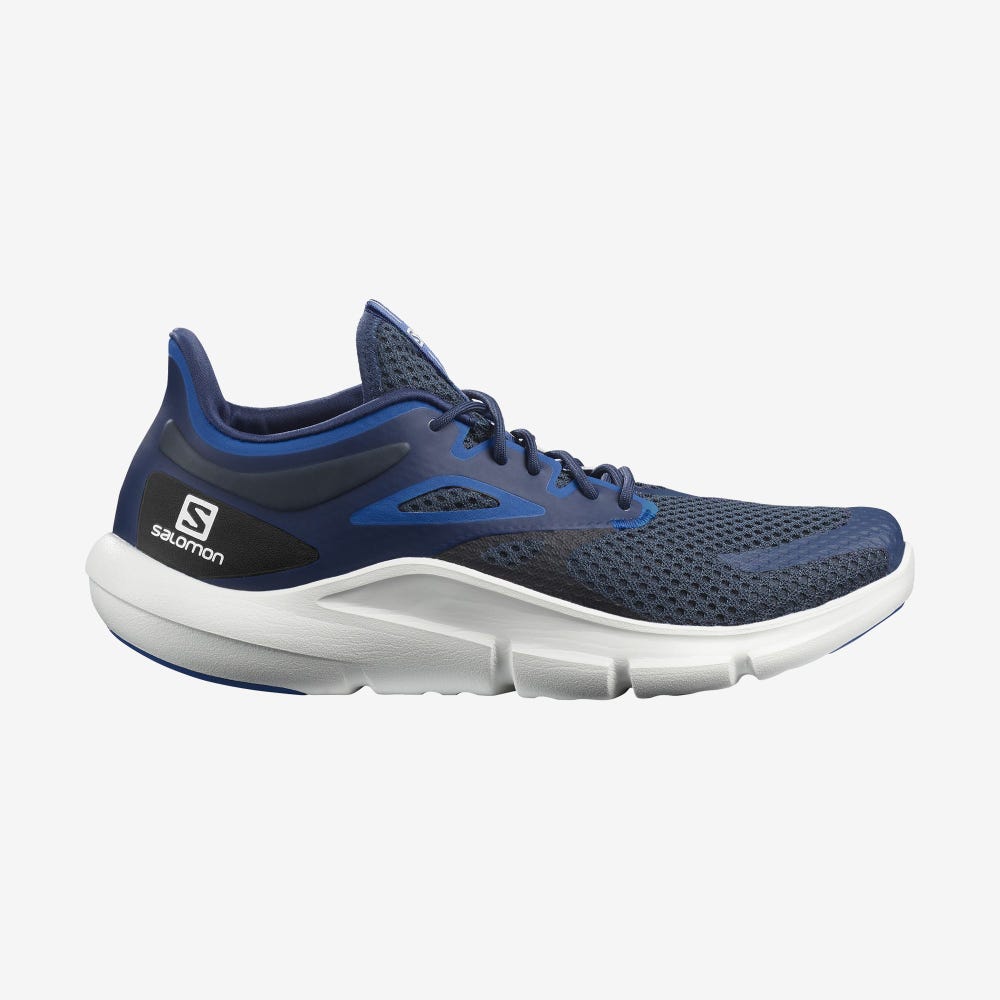 Men\'s Salomon PREDICT MOD Running Shoes Dark Blue/White | CUHT-59732