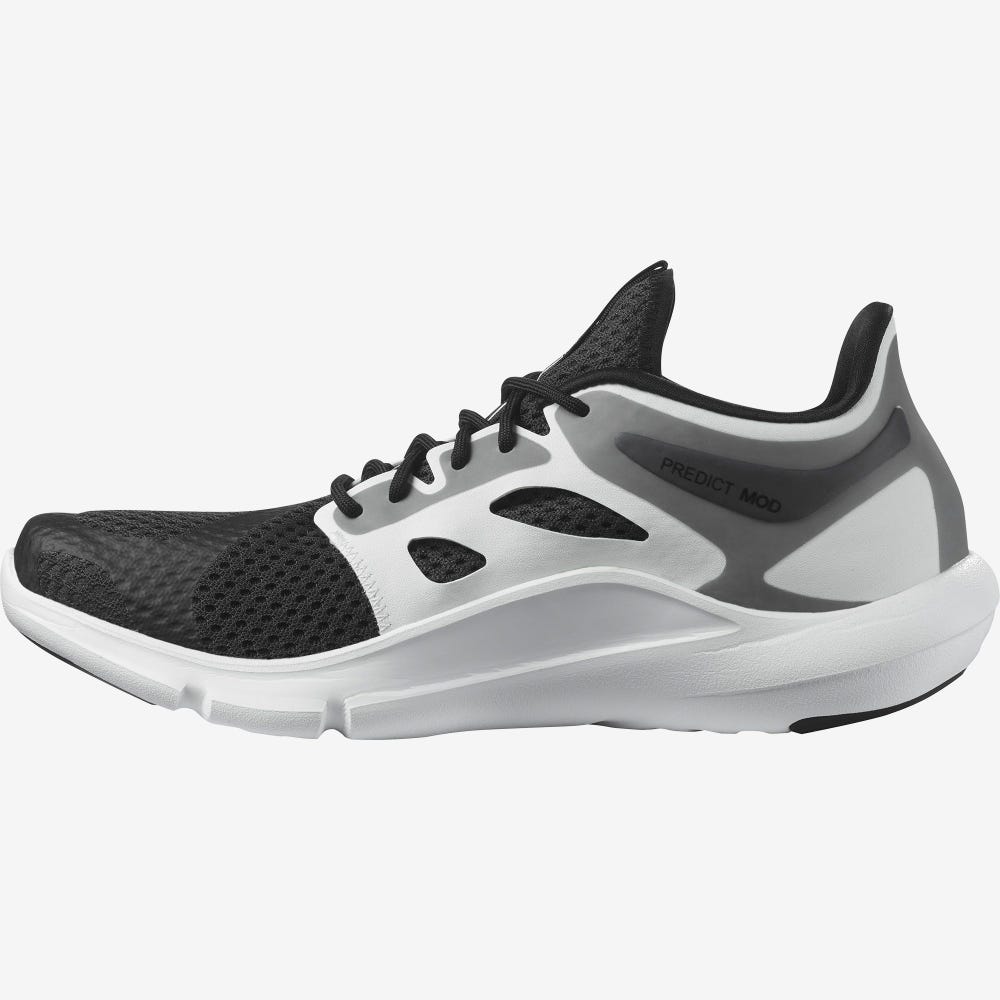 Men's Salomon PREDICT MOD Running Shoes Black/White | KUWX-53214