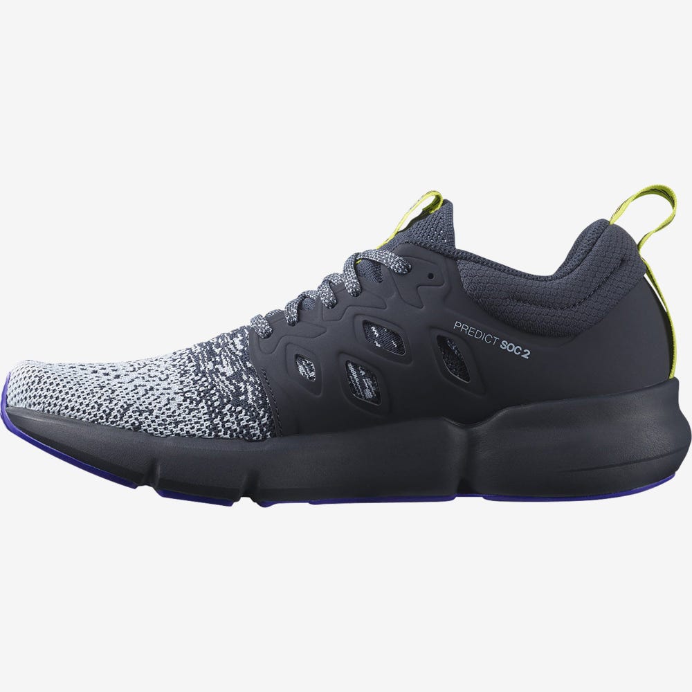 Men's Salomon PREDICT SOC 2 Running Shoes Blue/Indigo | FTQY-71256