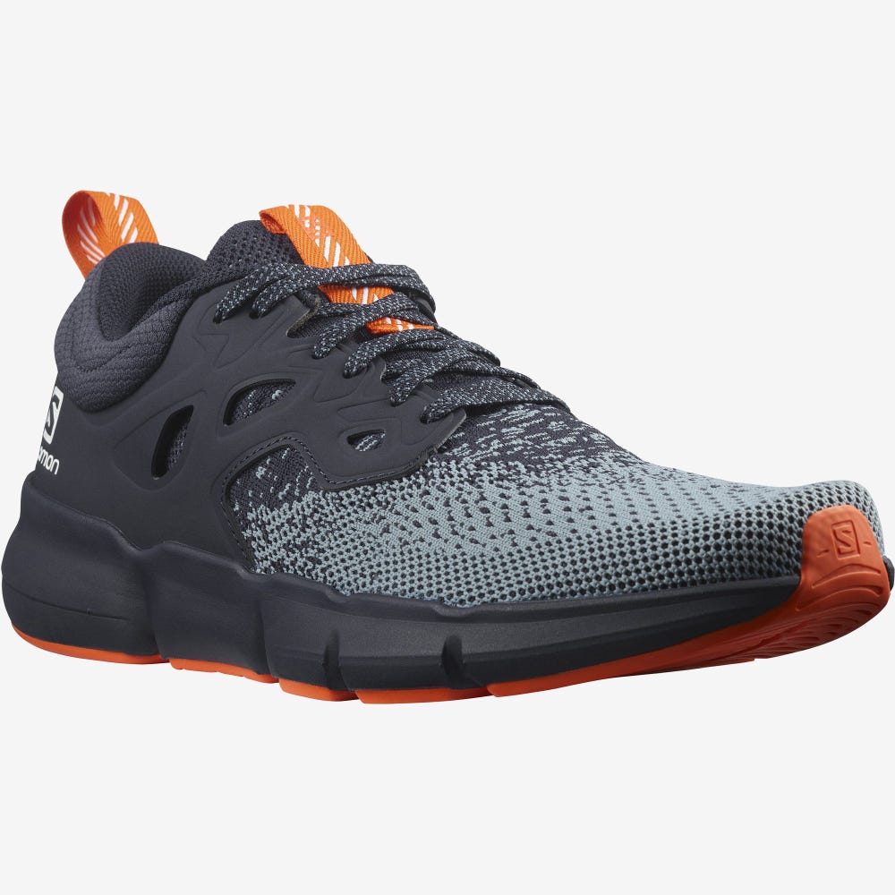 Men's Salomon PREDICT SOC 2 Running Shoes Blue/Red Orange | HWJG-06289