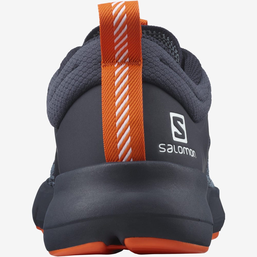 Men's Salomon PREDICT SOC 2 Running Shoes Blue/Red Orange | HWJG-06289