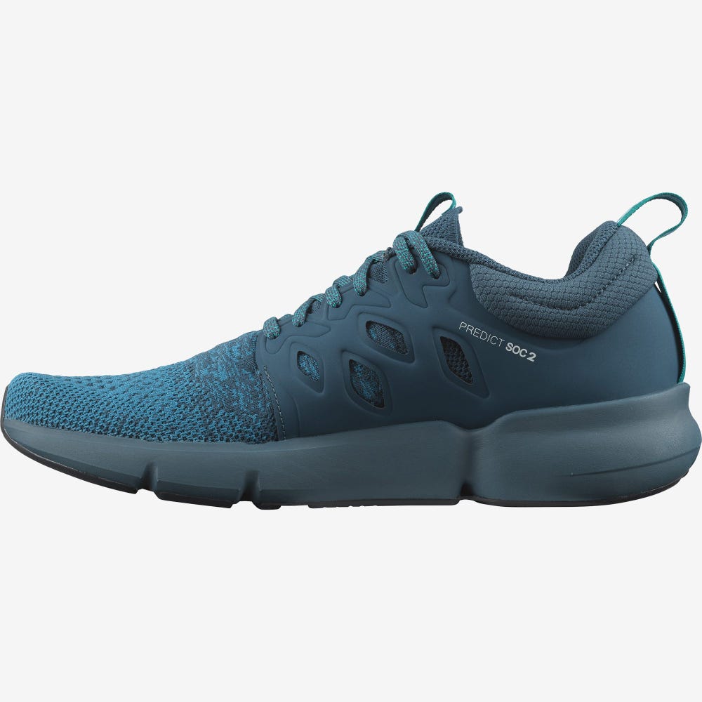 Men's Salomon PREDICT SOC 2 Running Shoes Blue | RBFJ-84961
