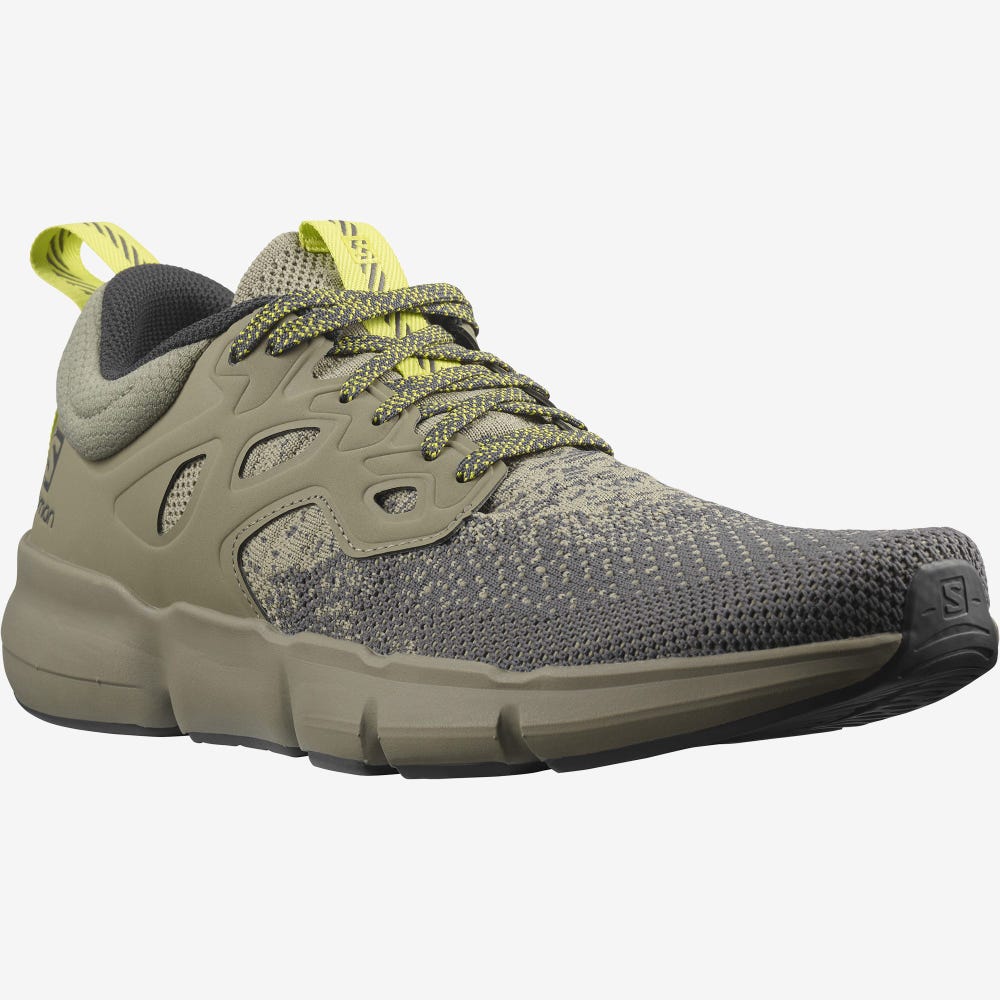 Men's Salomon PREDICT SOC 2 Running Shoes Grey/Khaki | YPQH-56174
