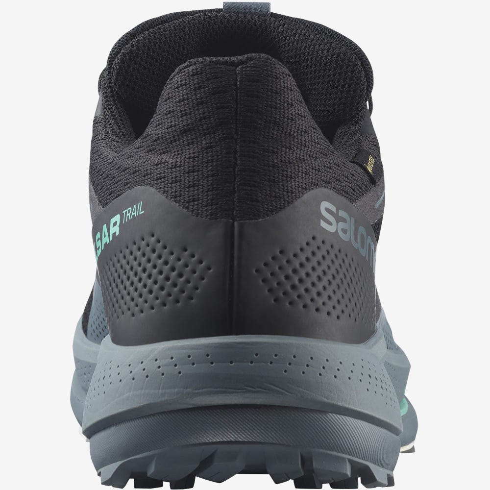 Men's Salomon PULSAR TRAIL GORE-TEX Trail Running Shoes Black/Mint | AJBZ-53748