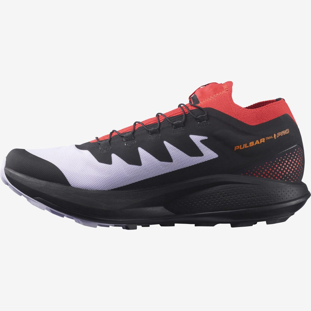 Men's Salomon PULSAR TRAIL PRO Trail Running Shoes Purple/Red/Black | QFHL-59268