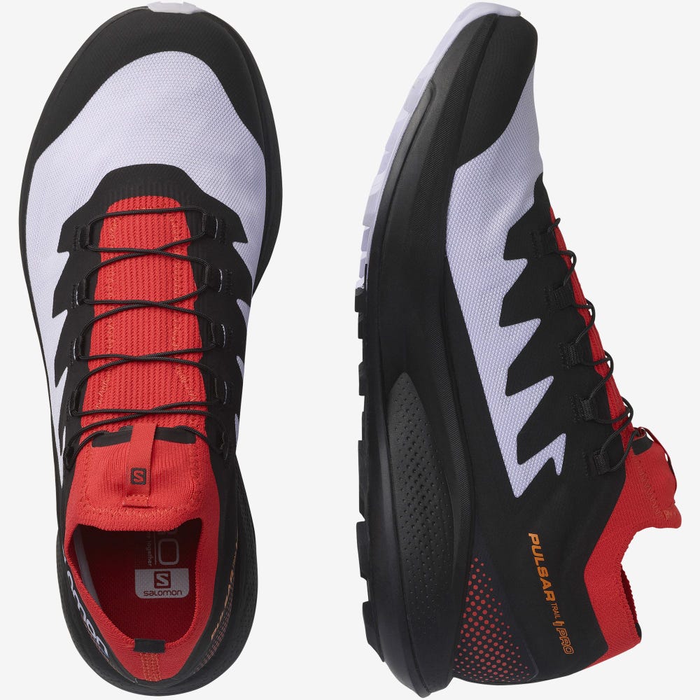 Men's Salomon PULSAR TRAIL PRO Trail Running Shoes Purple/Red/Black | QFHL-59268