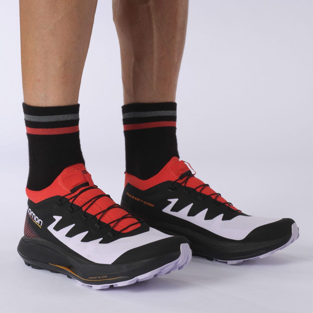 Men's Salomon PULSAR TRAIL PRO Trail Running Shoes Purple/Red/Black | QFHL-59268