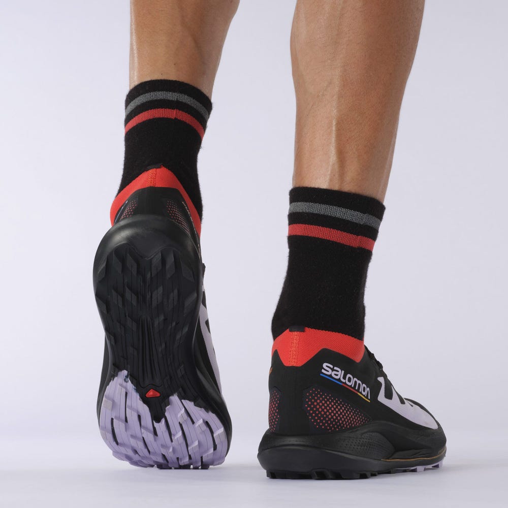 Men's Salomon PULSAR TRAIL PRO Trail Running Shoes Purple/Red/Black | QFHL-59268