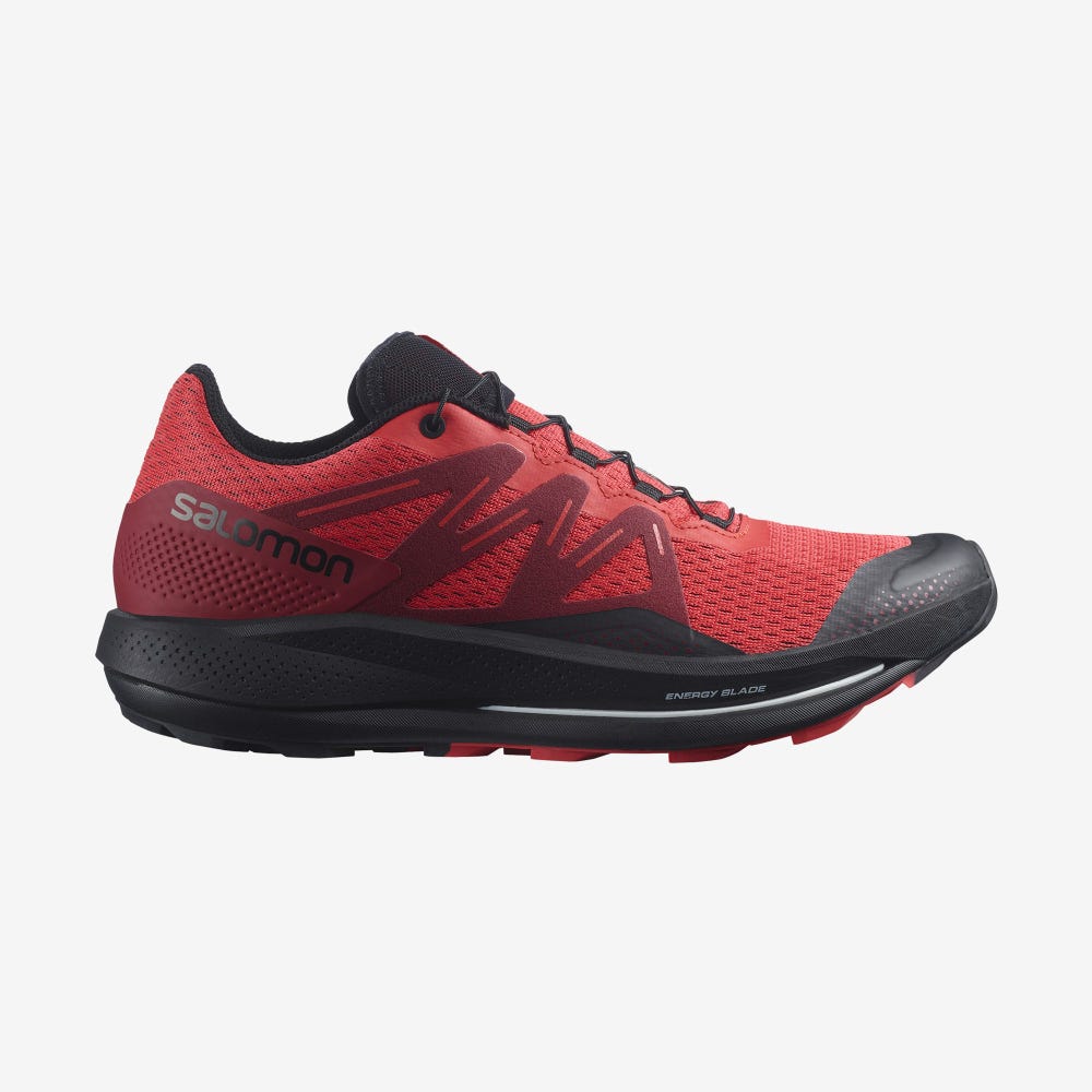 Men\'s Salomon PULSAR TRAIL Trail Running Shoes Red/Red/Black | IPKF-84630
