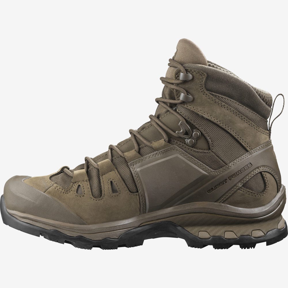 Men's Salomon QUEST 4D GORE-TEX FORCES 2 EN Tactical Boots Brown | SFBN-36715