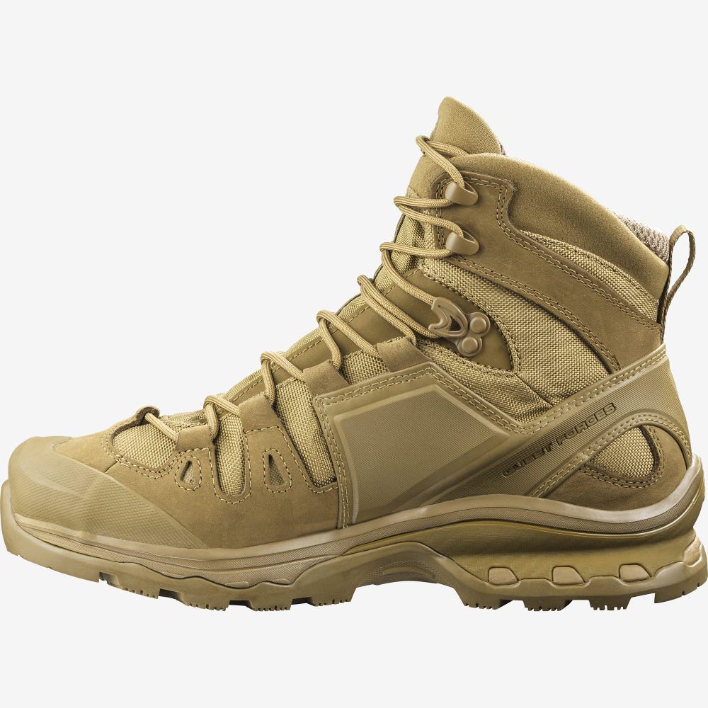 Men's Salomon QUEST 4D GORE-TEX FORCES 2 Tactical Boots Brown | UOGS-78509