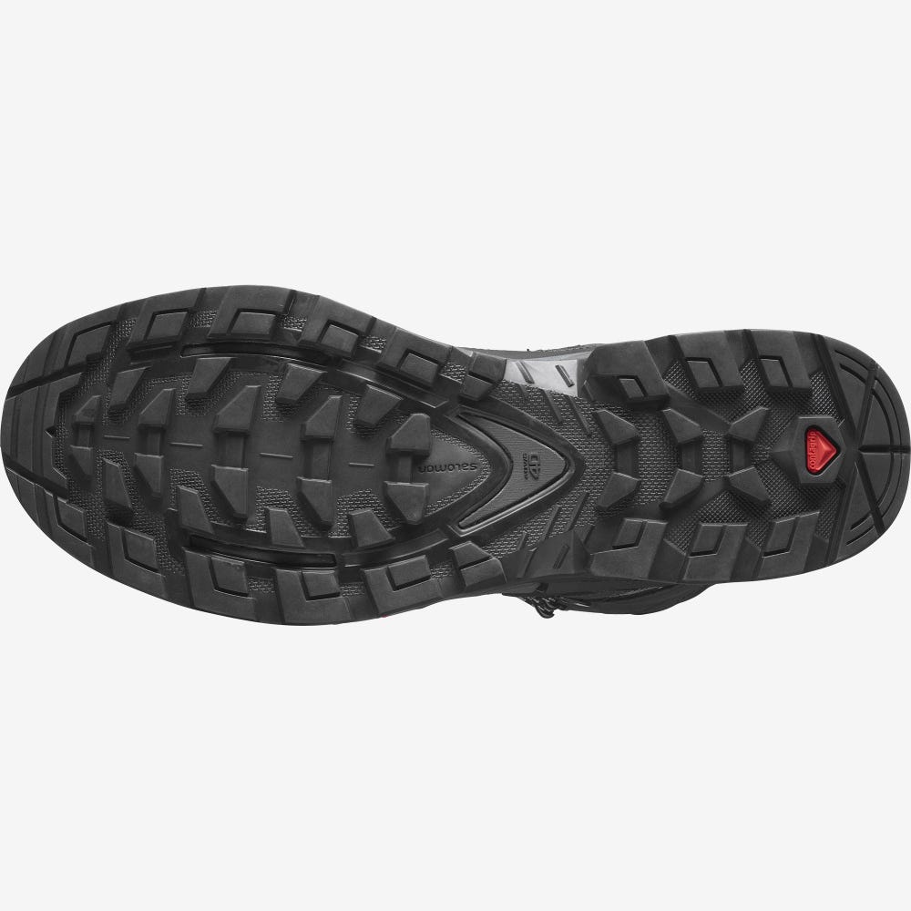 Men's Salomon QUEST 4 GORE-TEX Hiking Boots Grey/Black | PYQF-13298