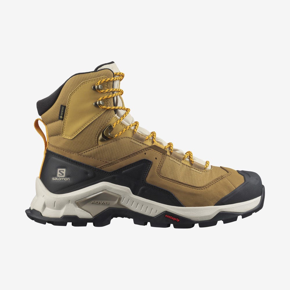 Men\'s Salomon QUEST ELEMENT GORE-TEX Hiking Boots Brown | CDOH-31605