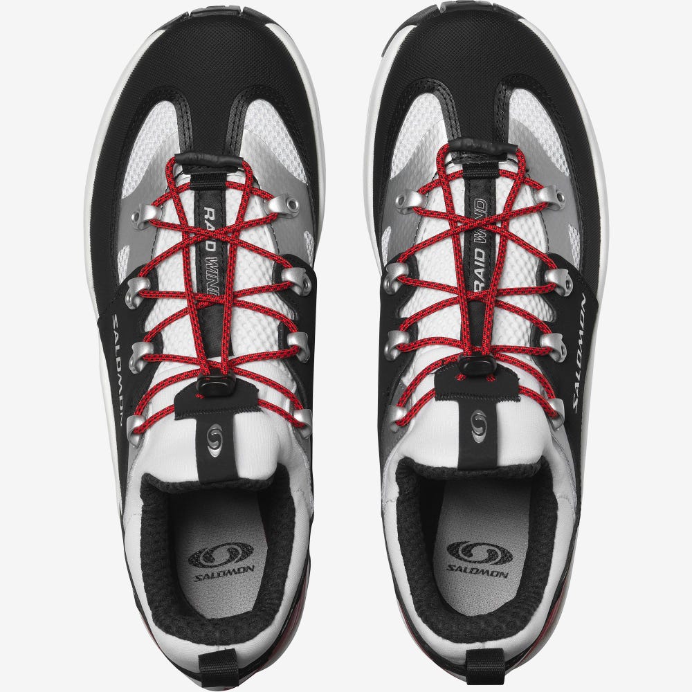 Men's Salomon RAID WIND Sneakers White/Black | GVEC-85243
