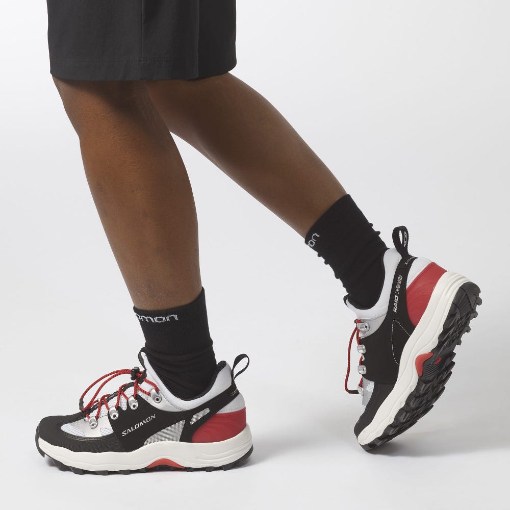 Men's Salomon RAID WIND Sneakers White/Black | GVEC-85243