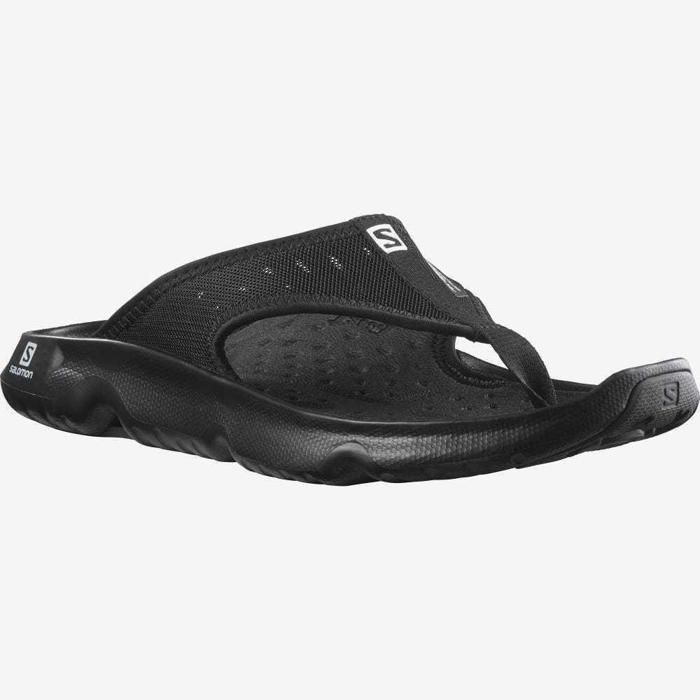 Men's Salomon REELAX BREAK 5.0 Flip Flops Black | FBMI-26931