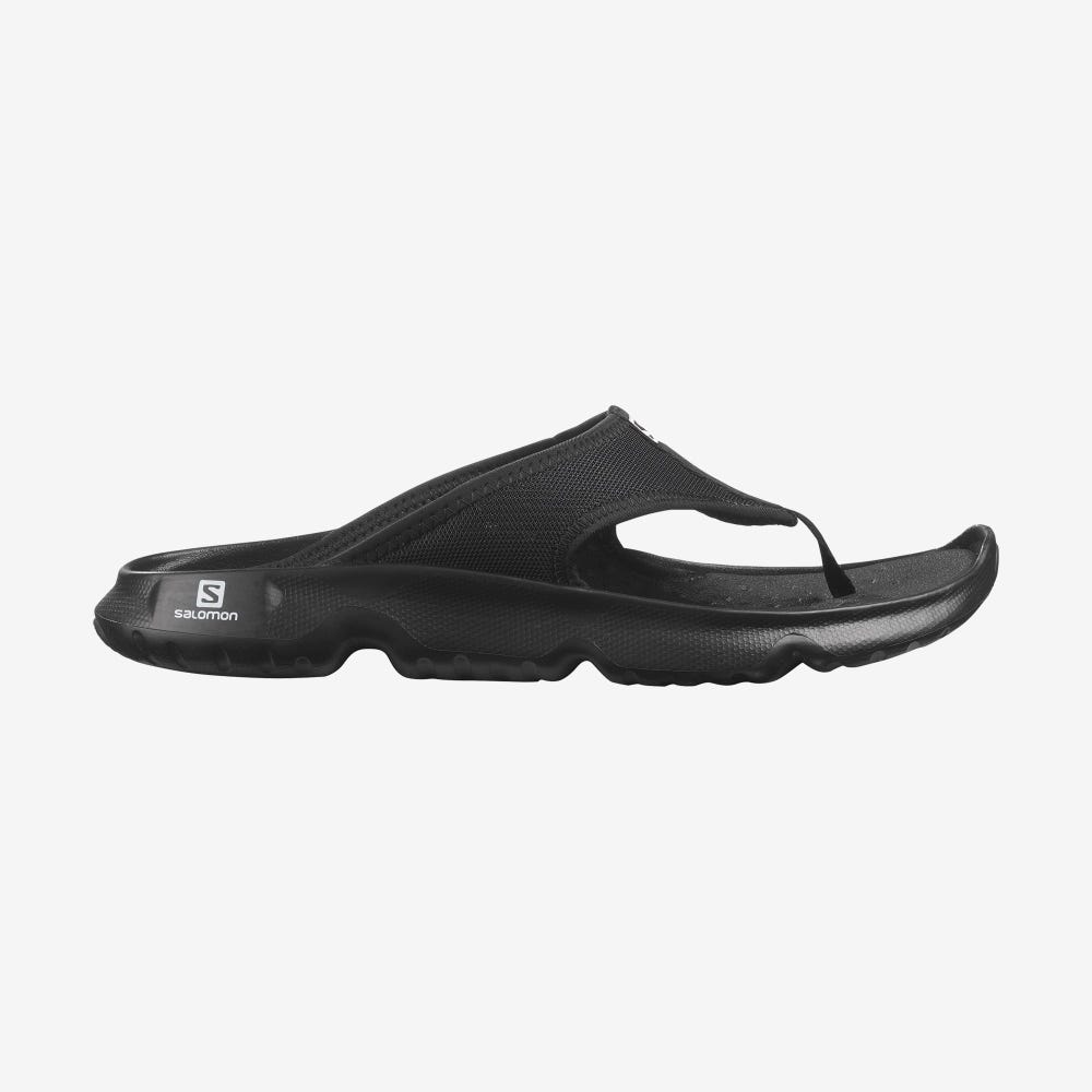 Men\'s Salomon REELAX BREAK 5.0 Flip Flops Black | FBMI-26931