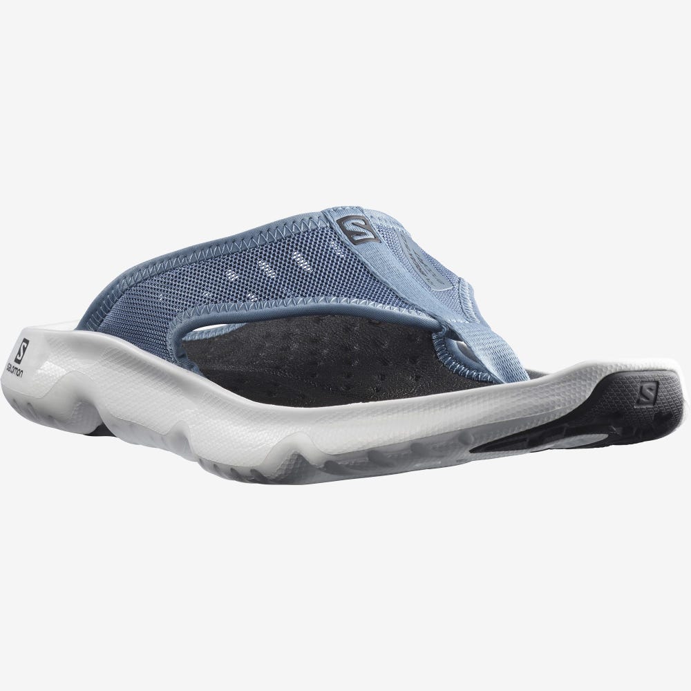 Men's Salomon REELAX BREAK 5.0 Trail Running Shoes Blue/White/Black | FQBC-18509