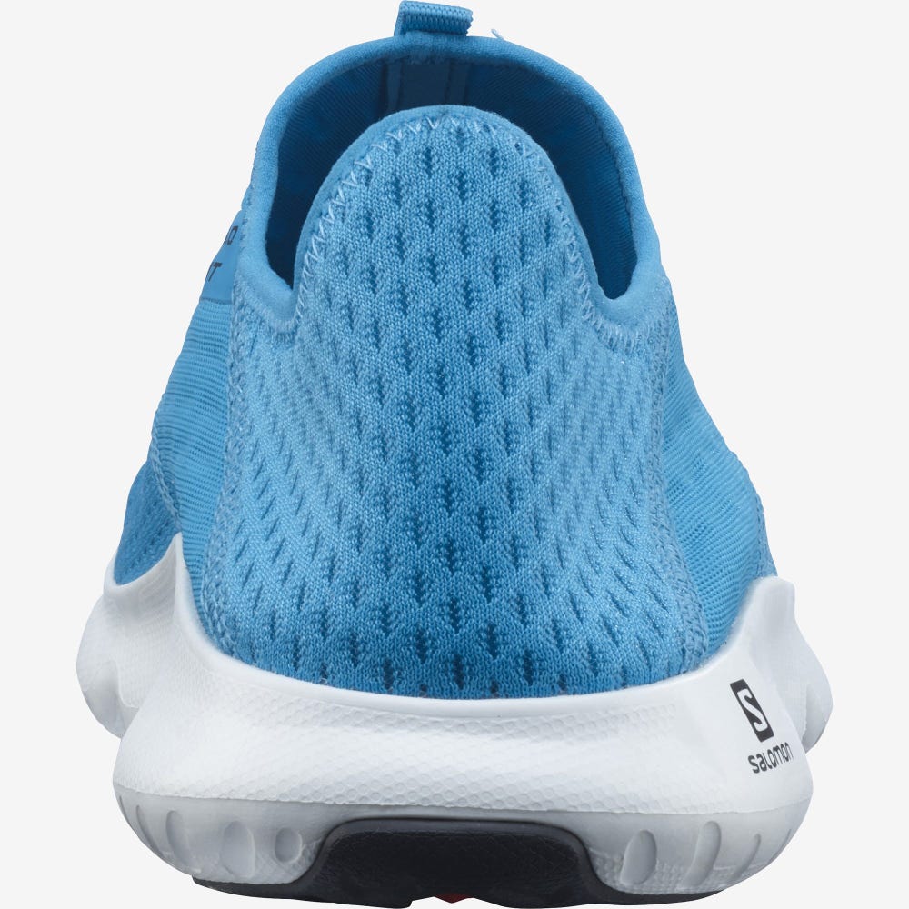Men's Salomon REELAX MOC 5.0 Slippers Blue/Black/White | EKYS-93476