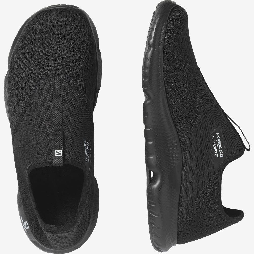 Men's Salomon REELAX MOC 5.0 Slippers Black | TIQS-34178