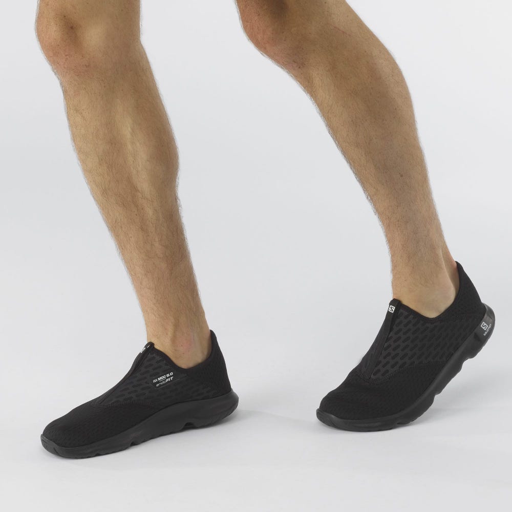 Men's Salomon REELAX MOC 5.0 Slippers Black | TIQS-34178