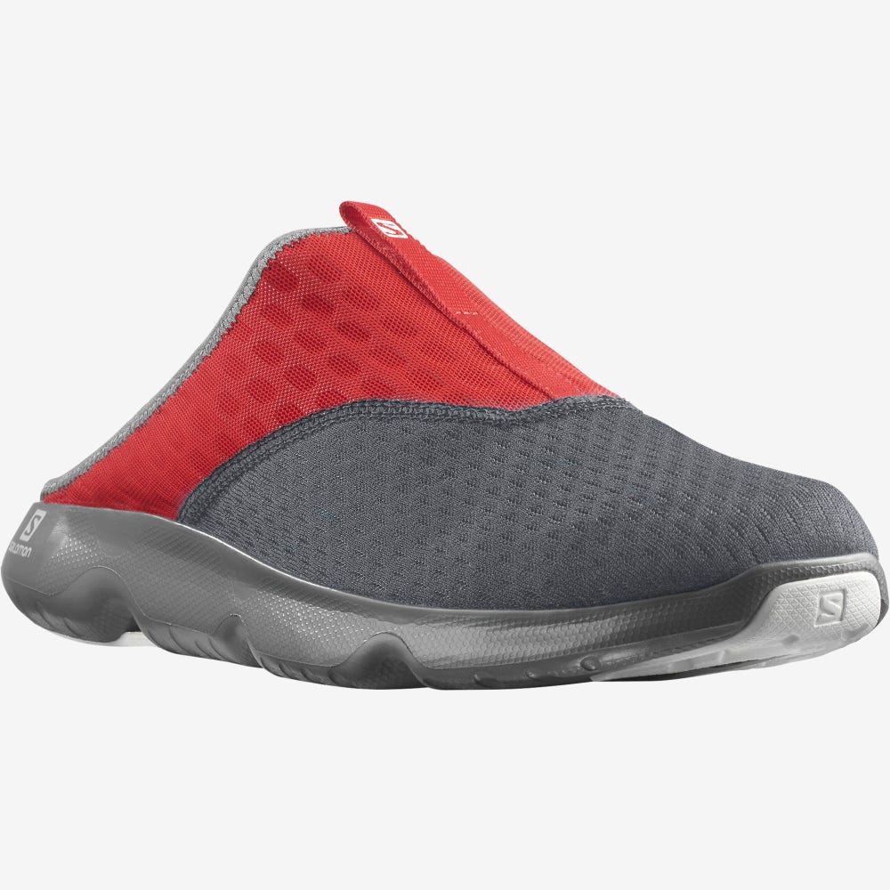 Men's Salomon REELAX SLIDE 5.0 Slippers Grey/White | EPOR-13082