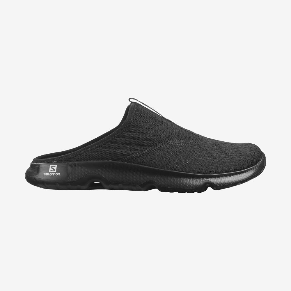 Men\'s Salomon REELAX SLIDE 5.0 Slippers Black | MYAE-58462