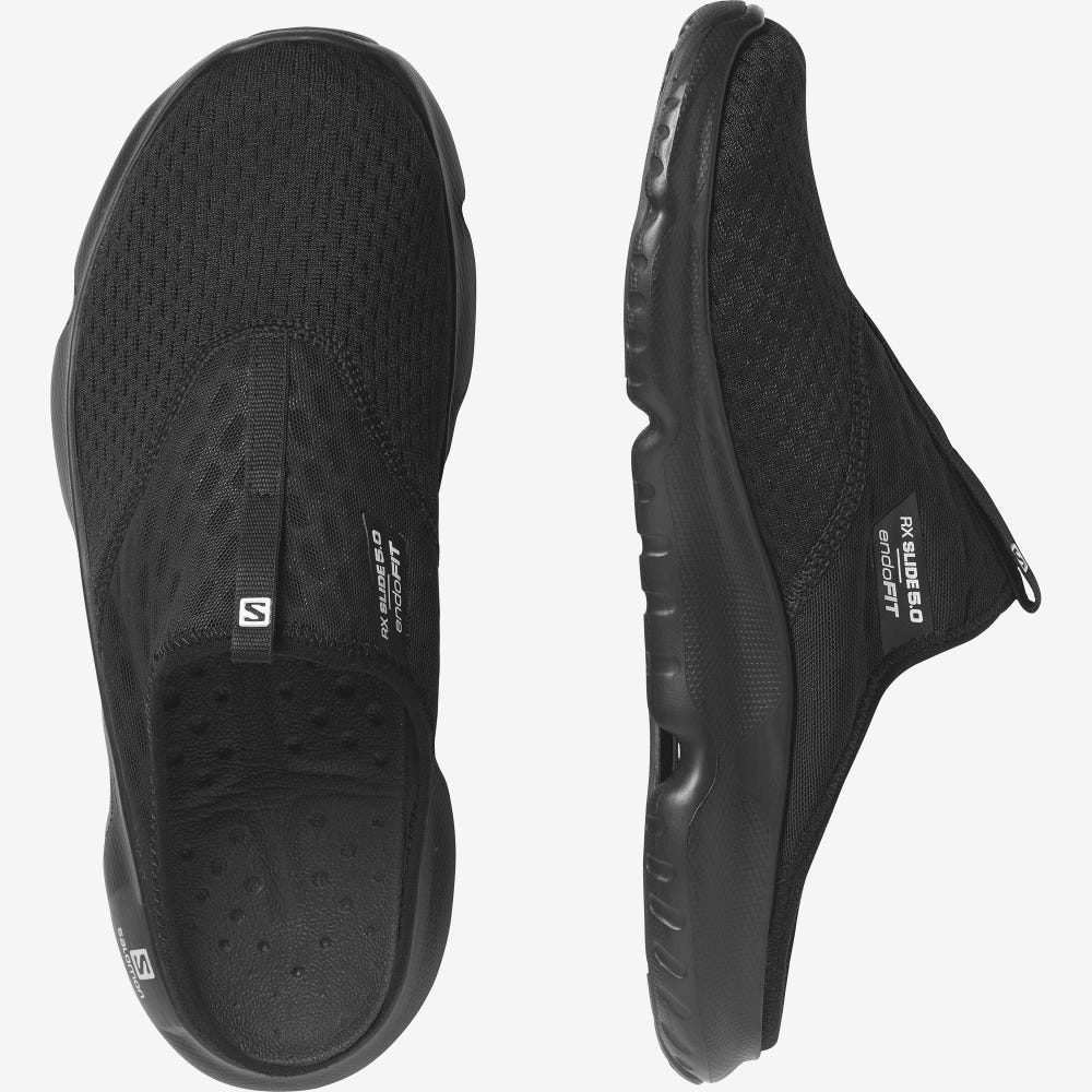 Men's Salomon REELAX SLIDE 5.0 Trail Running Shoes Black | MRJH-59802