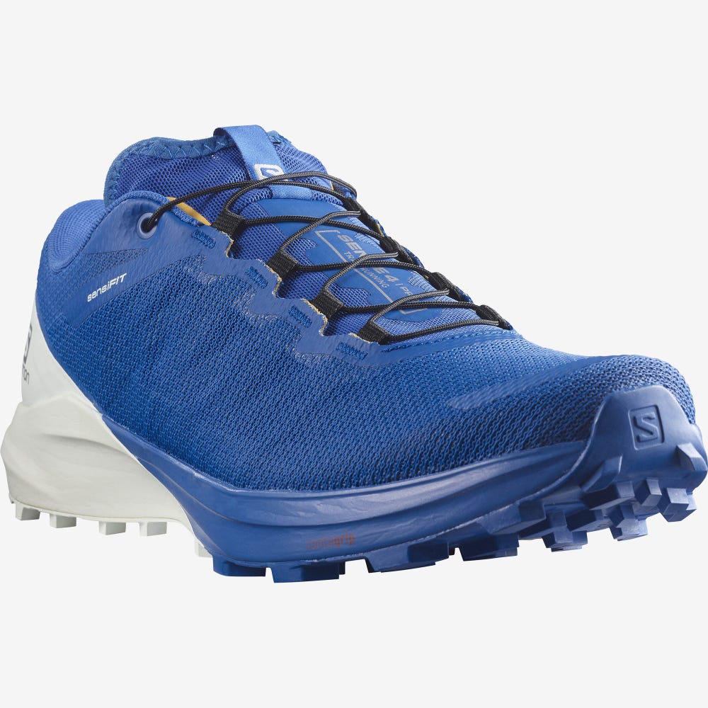 Men's Salomon SENSE PRO 4 Trail Running Shoes White/Apricot | QABD-36714