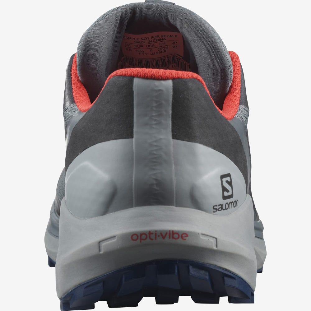 Men's Salomon SENSE RIDE 4 GORE-TEX INVISIBLE FIT Trail Running Shoes Grey | IJHZ-35410