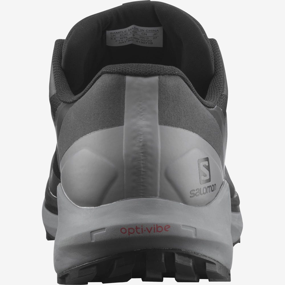 Men's Salomon SENSE RIDE 4 GORE-TEX INVISIBLE FIT Trail Running Shoes Black | VCRO-12560