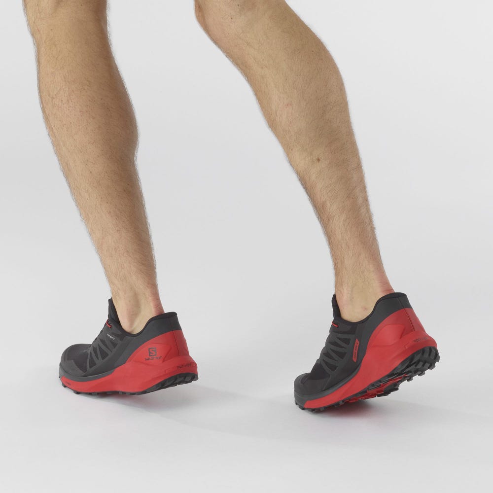 Men's Salomon SENSE RIDE 4 Trail Running Shoes Black | NLSK-85674