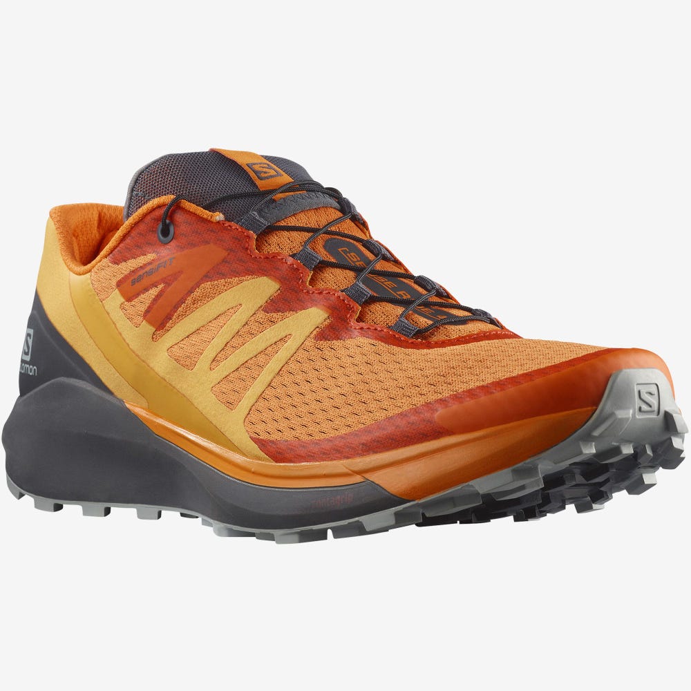 Men's Salomon SENSE RIDE 4 Trail Running Shoes Orange | RJXK-89054