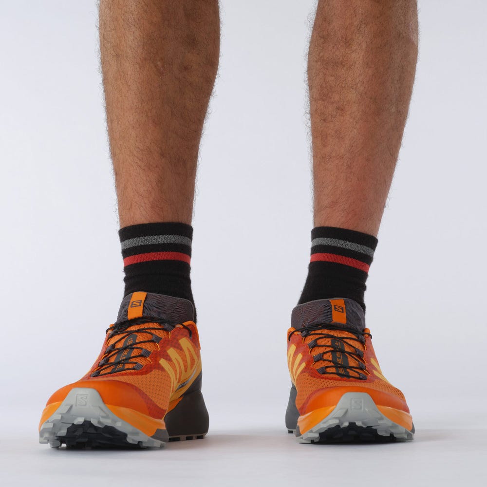 Men's Salomon SENSE RIDE 4 Trail Running Shoes Orange | RJXK-89054