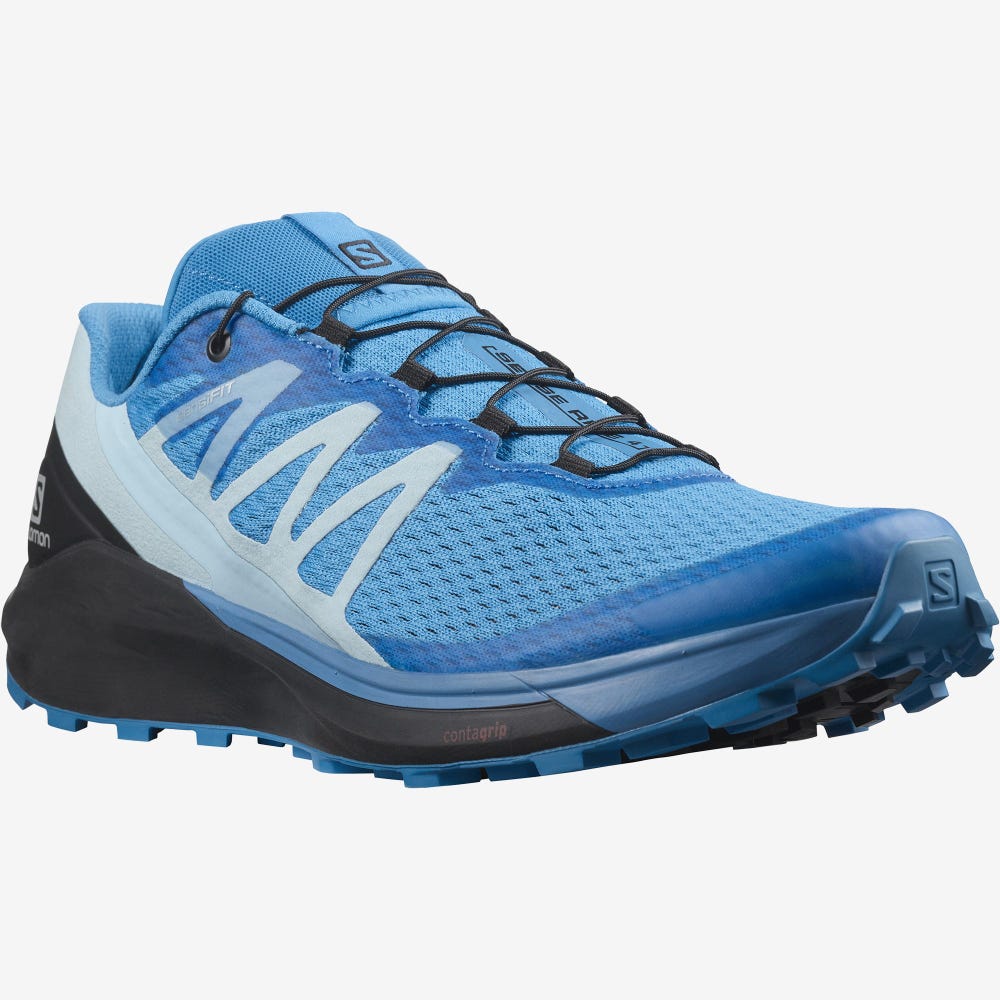 Men's Salomon SENSE RIDE 4 Trail Running Shoes Blue/Black/Blue | XLGV-46275