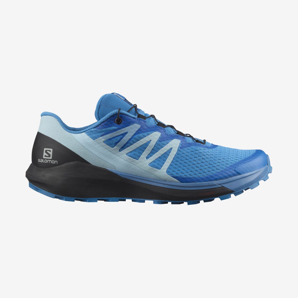 Men\'s Salomon SENSE RIDE 4 Trail Running Shoes Blue/Black/Blue | XLGV-46275