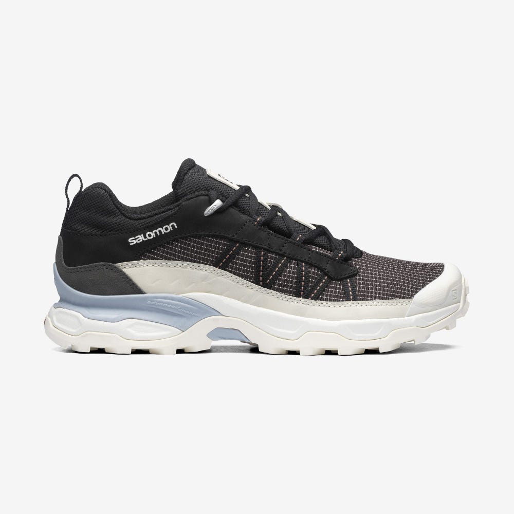 Men's Salomon SHELTER LOW LEATHER Sneakers Black | TIJF-21869