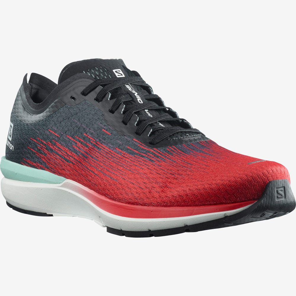 Men's Salomon SONIC 4 Accelerate Running Shoes Ren/White/Black | DNOZ-84509