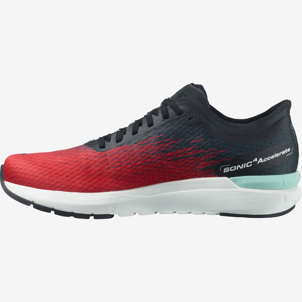 Men's Salomon SONIC 4 Accelerate Running Shoes Ren/White/Black | DNOZ-84509