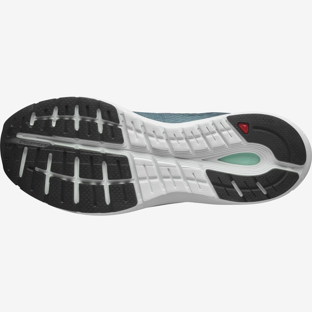 Men's Salomon SONIC 4 Accelerate Running Shoes Grey/White/Black | PYOF-73184