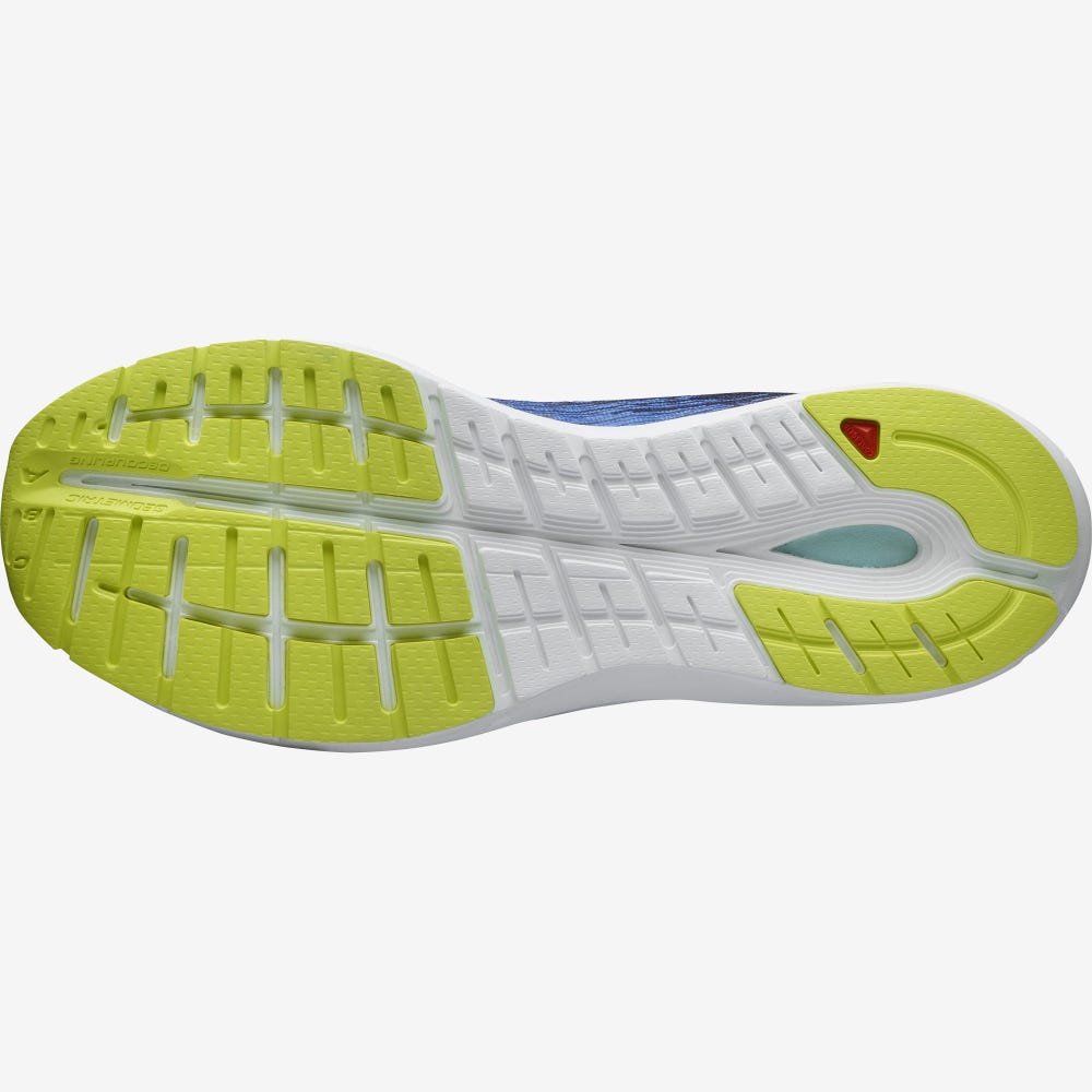 Men's Salomon SONIC 4 Accelerate Running Shoes Blue/White | YBWK-23689