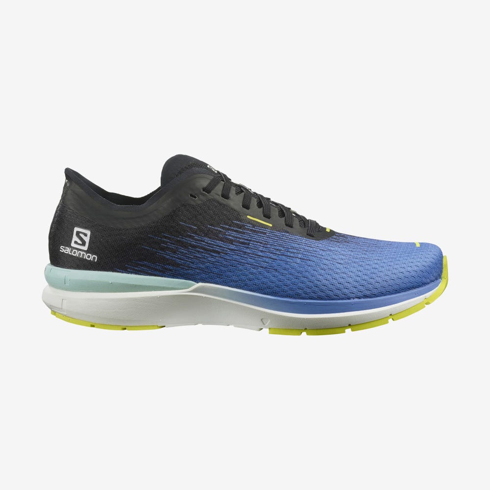 Men\'s Salomon SONIC 4 Accelerate Running Shoes Blue/White | YBWK-23689