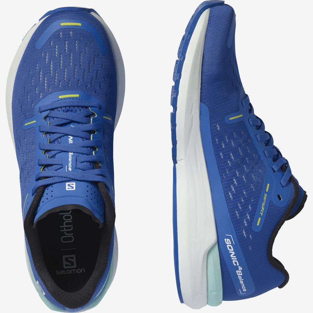 Men's Salomon SONIC 4 Balance Running Shoes Blue/White | JDAF-48973