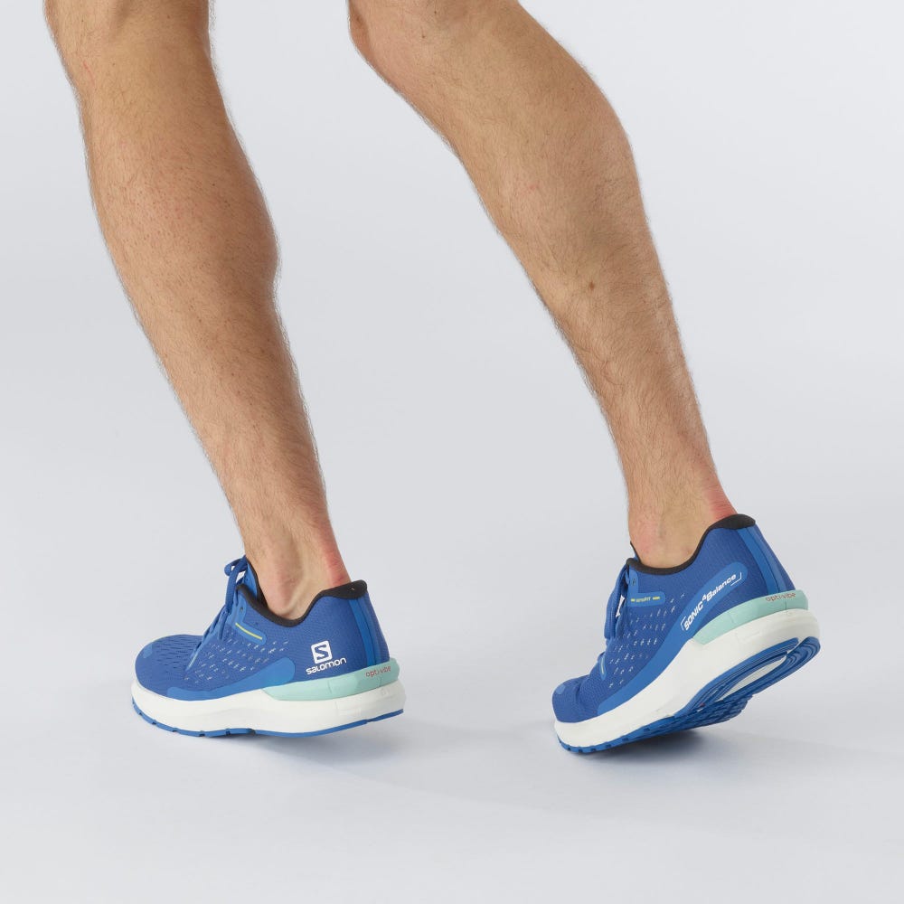 Men's Salomon SONIC 4 Balance Running Shoes Blue/White | JDAF-48973