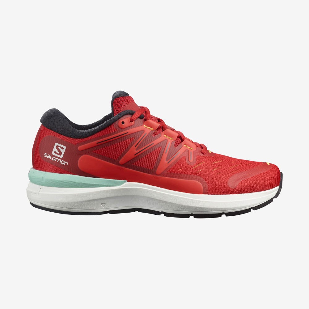 Men\'s Salomon SONIC 4 Confidence Running Shoes Ren/White/Black | QTJU-69138